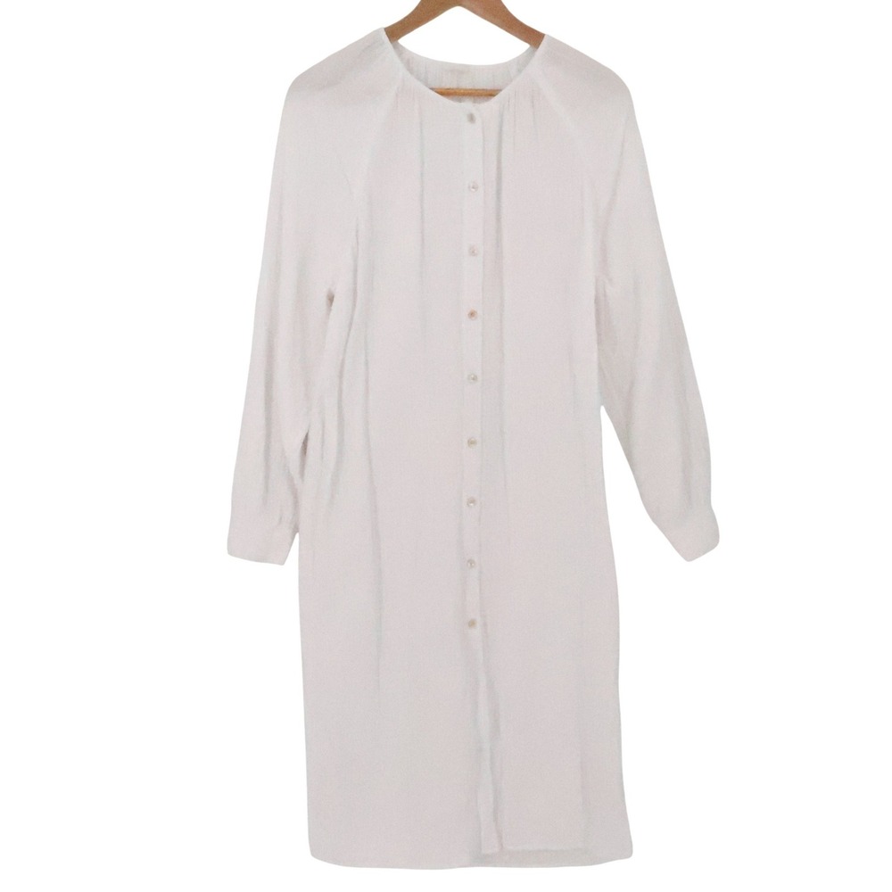 Wilfred Free Aritzia Sail Dress Swim Cover Womens 2XS White Organic Cotton Gauzy